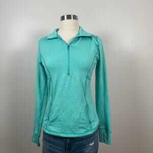 Lucy • Lucy Tech Teal Quarter Zip Jacket